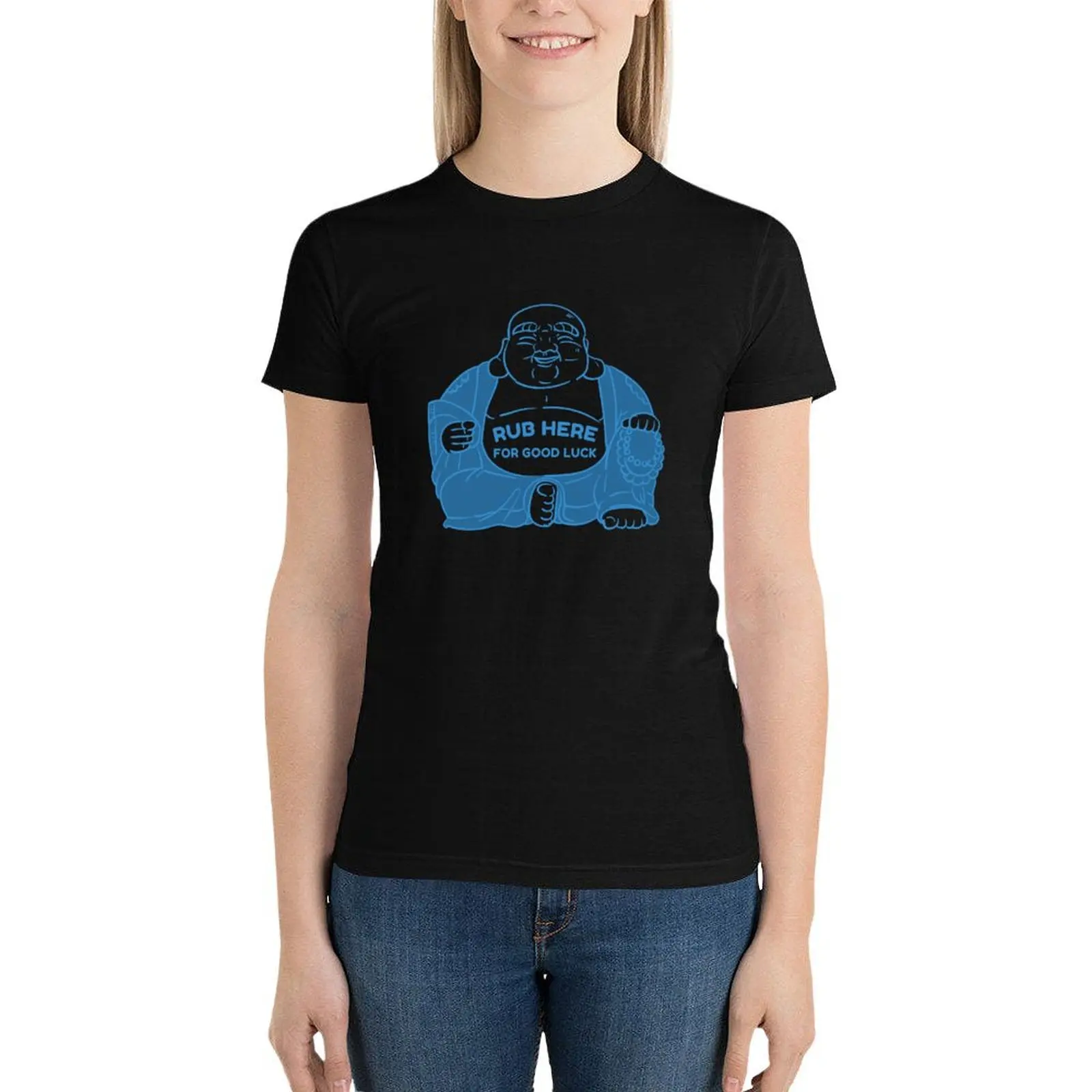 Rub Here For Good Luck | Buddha T-Shirt kawaii clothes female graphics animal print shirt for girls Woman T-shirts
Rub Here For Good Luck | Buddha T-Shirt kawaii clothes female graphics animal print shirt for girls Woman T-shirts