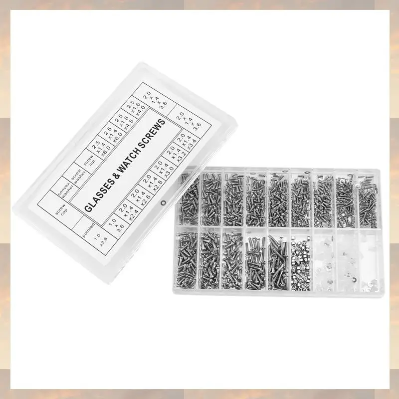 Flash Trend 2000 Pcs Glasses Screws Nut Assortment + 2 Pc Screwdriver + 2 Pc Tweezers, Glasses Repair Kit Screws
Flash Trend 2000 Pcs Glasses Screws Nut Assortment + 2 Pc Screwdriver + 2 Pc Tweezers, Glasses Repair Kit Screws