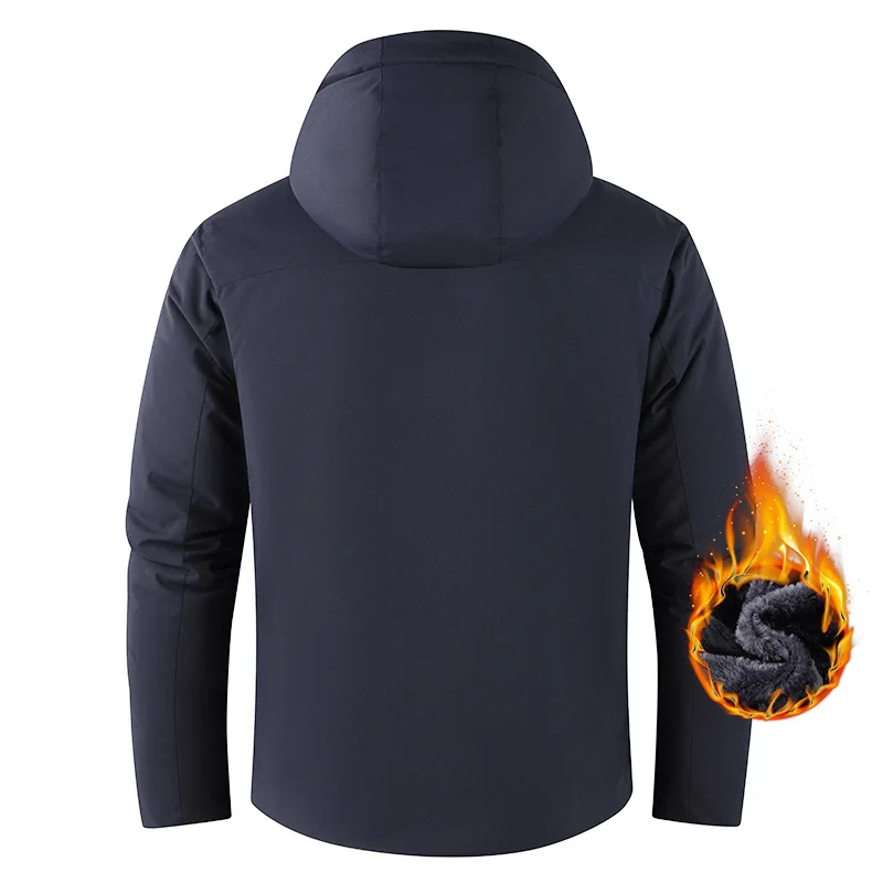 Winter Man Coat New Thicken Waterproof Windproof Male Hooded Jacket Solid Color Long Sleeve Outdoor Sport Men Plush Outerwear
Winter Man Coat New Thicken Waterproof Windproof Male Hooded Jacket Solid Color Long Sleeve Outdoor Sport Men Plush Outerwear