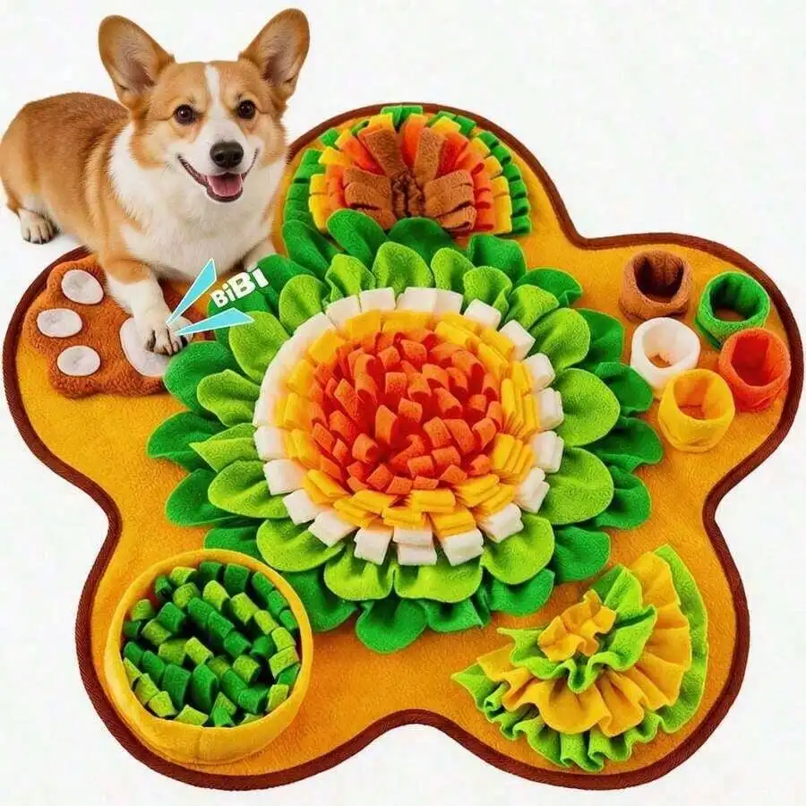 Flower Shaped Pet Snuffle Mat, Slow Feeder Mat For Dogs, Small & Medium Breed Training Feeding Mat For Sniffing Skill
Flower Shaped Pet Snuffle Mat, Slow Feeder Mat For Dogs, Small & Medium Breed Training Feeding Mat For Sniffing Skill