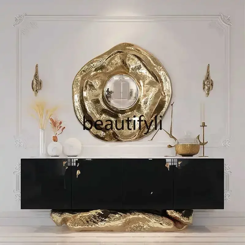 ls 42metal wall decoration special-shaped mirror art high-end feeling wall hanging villa living room corridor decorative mirrorE 
ls 42metal wall decoration special-shaped mirror art high-end feeling wall hanging villa living room corridor decorative mirrorE