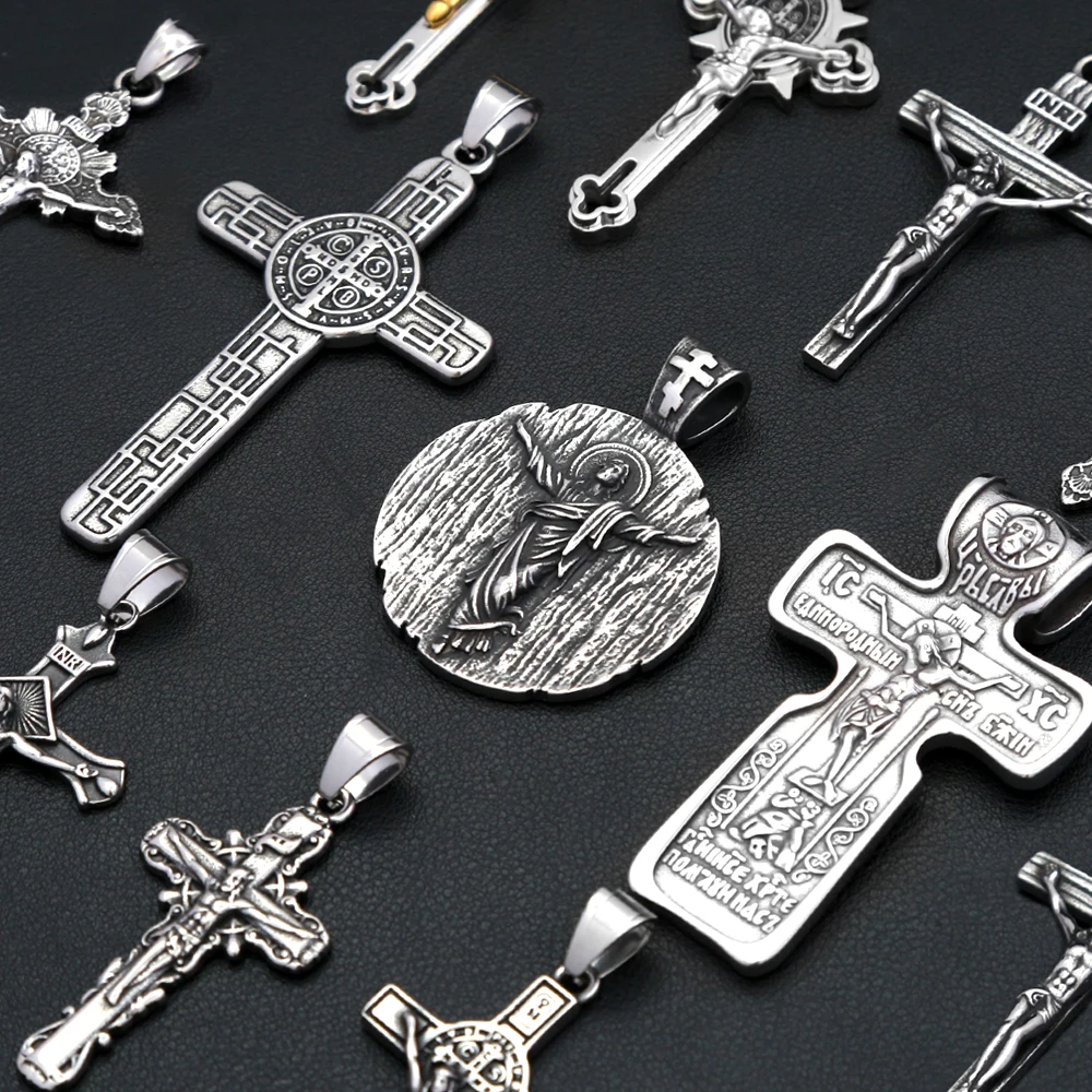 Fashion Punk Cross Pendant Necklace Stainless Steel Jesus Necklaces For Man Unique Biker Amulet Jewelry Gifts Dropshipping
Fashion Punk Cross Pendant Necklace Stainless Steel Jesus Necklaces For Man Unique Biker Amulet Jewelry Gifts Dropshipping