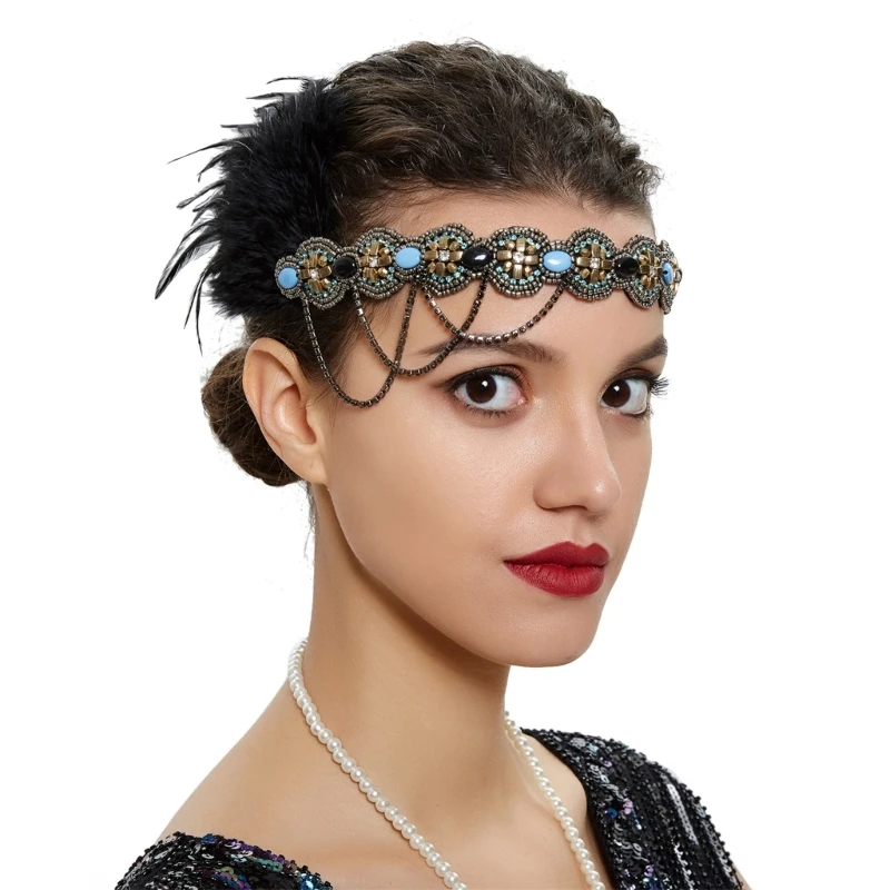 Ethnic Style Feather Headband with Beads Hair Hoop for Carnivals Halloween Party
Ethnic Style Feather Headband with Beads Hair Hoop for Carnivals Halloween Party