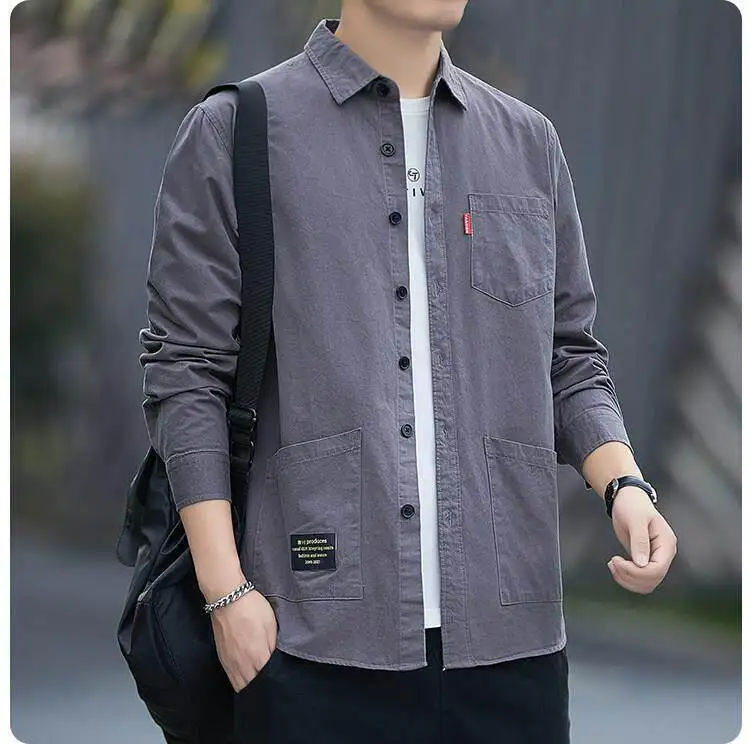 Men's Casual Loose Fit Long Sleeve Work Shirt Lightweight Summer Sun Protection Outerwear City Walk Fashion Pocket Design
Men's Casual Loose Fit Long Sleeve Work Shirt Lightweight Summer Sun Protection Outerwear City Walk Fashion Pocket Design