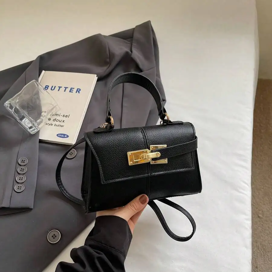 Trapeze Shape Lock Clasp Small Handbag For Women Shoulder Crossbody Bag
Trapeze Shape Lock Clasp Small Handbag For Women Shoulder Crossbody Bag