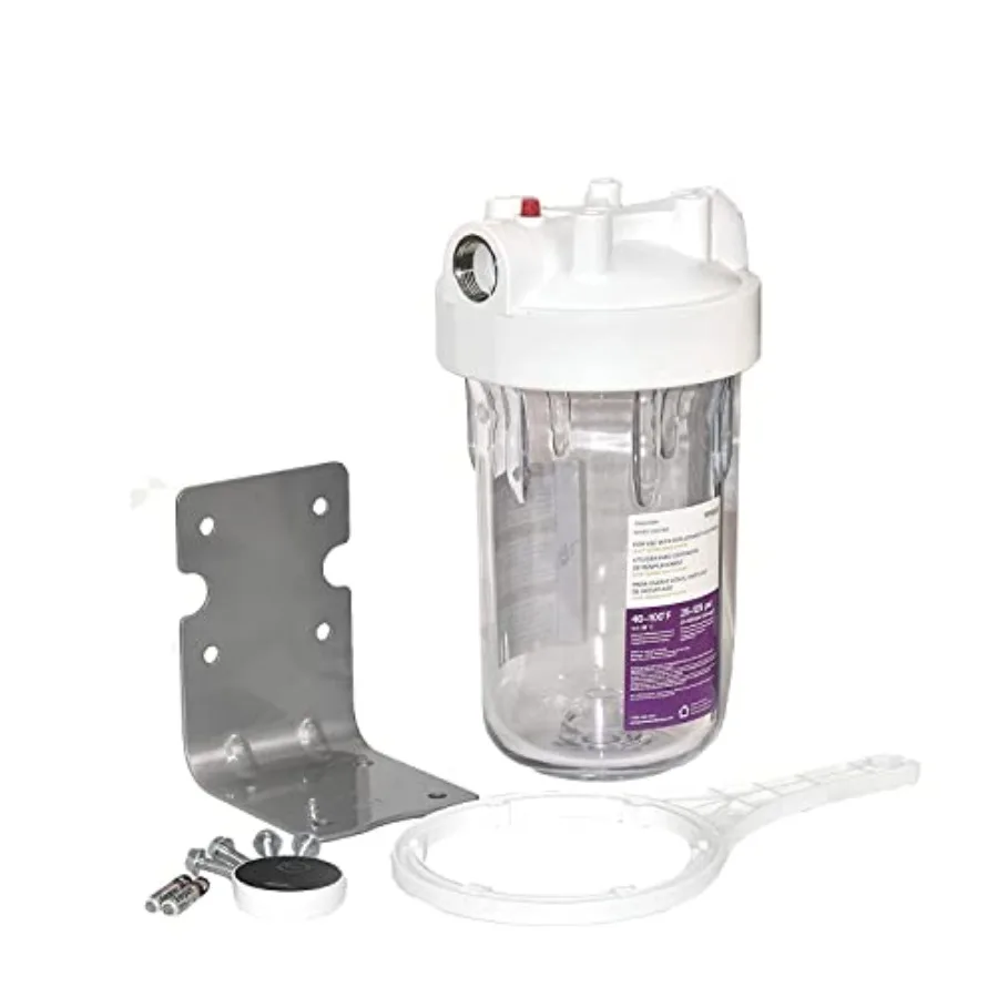 10" x 4.5" Large Capacity Whole House Water Filter Housing BB 1" Port Home Water Pre-Filtration for Well and City Water NSF Cer
10" x 4.5" Large Capacity Whole House Water Filter Housing BB 1" Port Home Water Pre-Filtration for Well and City Water NSF Cer
