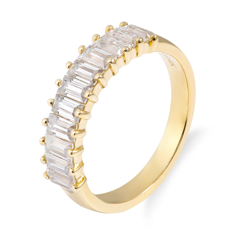 Provence 10K14k Yellow Gold Lab Diamond Half Eternity Ring With Baguette cut For Women Party Wedding Anniversary Fashion Jewelry
Provence 10K14k Yellow Gold Lab Diamond Half Eternity Ring With Baguette cut For Women Party Wedding Anniversary Fashion Jewelry