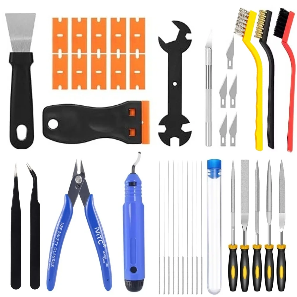 40PCS 3D Printer Tools, Scraper, Files, Wire Cutter, Craft Knife, Wrench,for 3D Printing Cleaning, Finishing and Removing
40PCS 3D Printer Tools, Scraper, Files, Wire Cutter, Craft Knife, Wrench,for 3D Printing Cleaning, Finishing and Removing