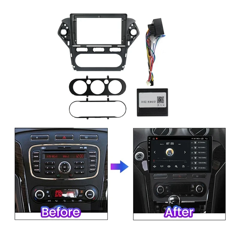 Android Radio Audio Dash Fitting Panel Kit Adapter Canbus Box Car Accessories For Ford Mondeo C-MAX 2007-2010
Android Radio Audio Dash Fitting Panel Kit Adapter Canbus Box Car Accessories For Ford Mondeo C-MAX 2007-2010