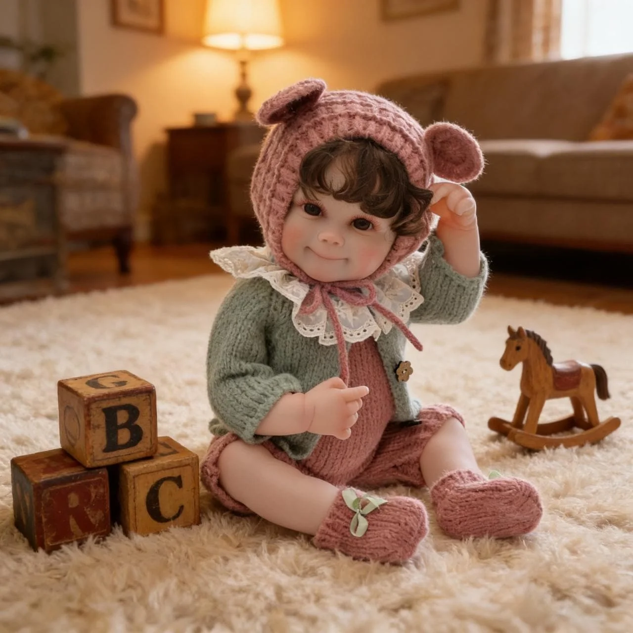 Cloveray 22 inch Full Vinyl Smiling Reborn Doll Knit Bear Outfit Kids Play Collection Gift
Cloveray 22 inch Full Vinyl Smiling Reborn Doll Knit Bear Outfit Kids Play Collection Gift