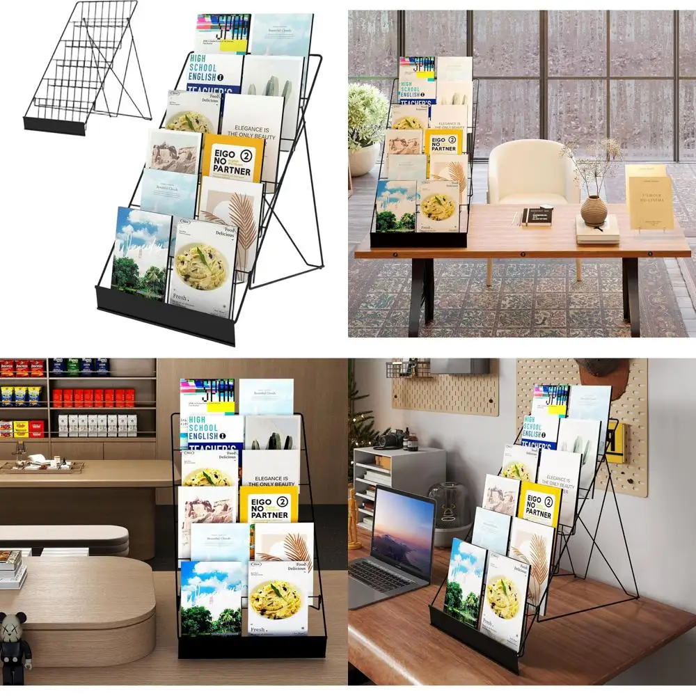 18 Foldable Metal Wire Rack for Book, Magazine, Greeting Card, and CD Display
18 Foldable Metal Wire Rack for Book, Magazine, Greeting Card, and CD Display
