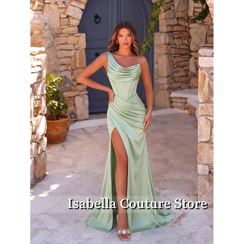 New Women Asymmetrical Draped Neckline Party Satin Split One Shoulder Lace-Up Prom Evening Dresses Formal Vestidos Customized
New Women Asymmetrical Draped Neckline Party Satin Split One Shoulder Lace-Up Prom Evening Dresses Formal Vestidos Customized