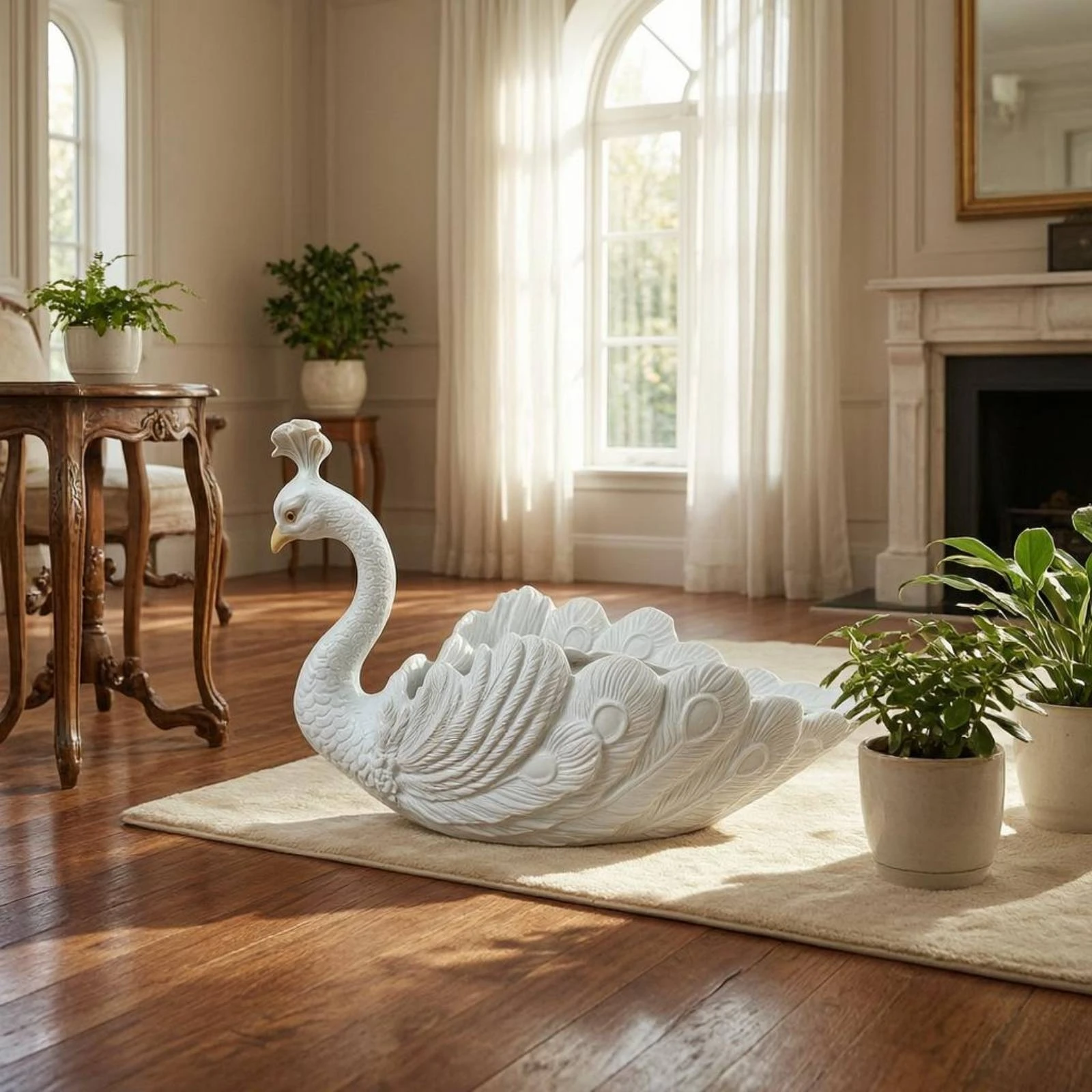Peacock Planter Raised Crest Peacock Flower Pot Decorative Resin Flowerpot Curved Neck House Decoration Artistic Design for Home
Peacock Planter Raised Crest Peacock Flower Pot Decorative Resin Flowerpot Curved Neck House Decoration Artistic Design for Home