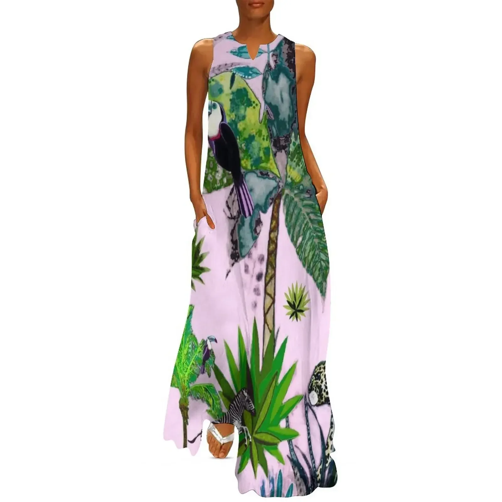 Jungle Art Long Dress summer dress woman 2025 trendy Female clothing Long dress woman long women
Jungle Art Long Dress summer dress woman 2025 trendy Female clothing Long dress woman long women