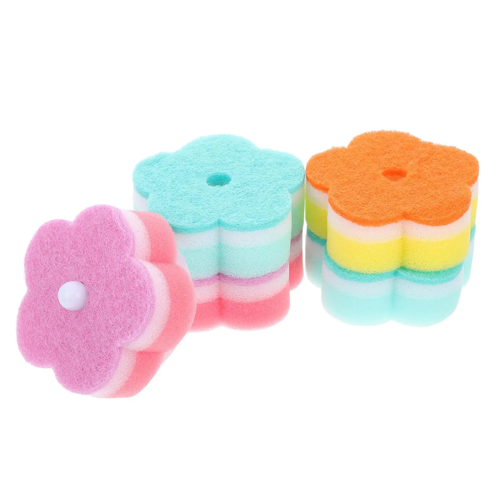 5 Pcs Sponges Scrubbing Sponge Dish Washing Reusable Kitchen Dishwashing Sponge Flower Shape Non Scratch Grease Removal
5 Pcs Sponges Scrubbing Sponge Dish Washing Reusable Kitchen Dishwashing Sponge Flower Shape Non Scratch Grease Removal
