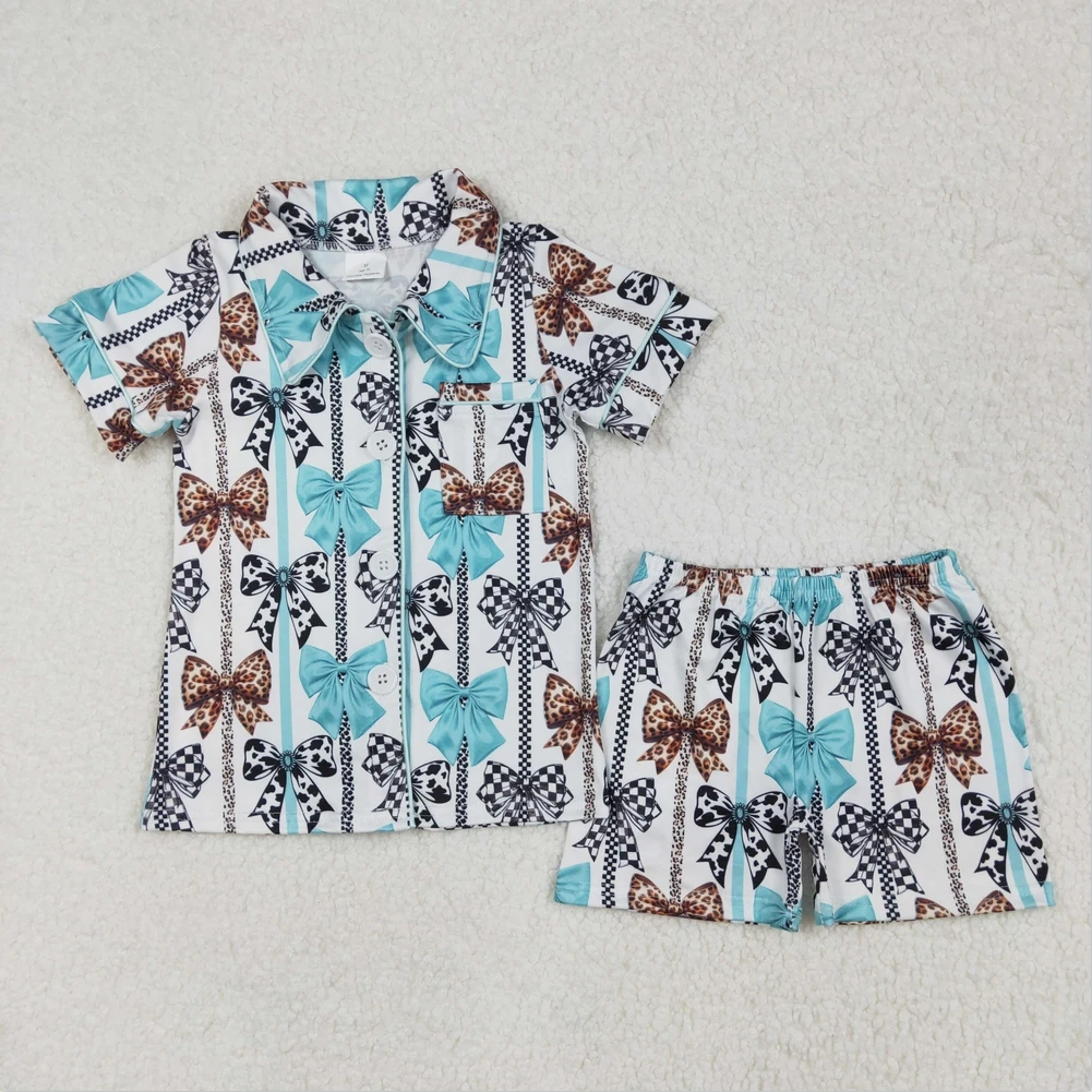 Boutique Baby Kids Boy Pajamas Bows Button Cute Girls Pajamas Short Sleeve Shorts Boys Sleepwear Spring Boys Pajamas Kids Sets
Boutique Baby Kids Boy Pajamas Bows Button Cute Girls Pajamas Short Sleeve Shorts Boys Sleepwear Spring Boys Pajamas Kids Sets
