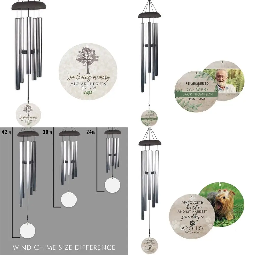 42" custom sympathy wind chime: elegant memorial tree tribute for cherished memories
42" custom sympathy wind chime: elegant memorial tree tribute for cherished memories