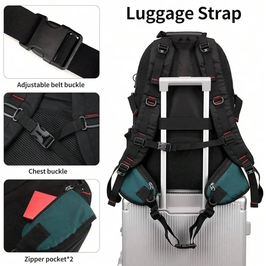 40L Waterproof Travel Backpack For Men Women Camping Outdoor Lightweight Daypack With Luggage Strap
40L Waterproof Travel Backpack For Men Women Camping Outdoor Lightweight Daypack With Luggage Strap