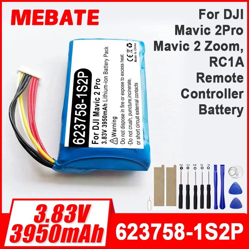 New 3.83V 3950mAh 623758-1S2P Battery for DJI Mavic 2Pro 2 Pro , Mavic 2 Zoom, RC1A Remote Controller Powerful Batteries
New 3.83V 3950mAh 623758-1S2P Battery for DJI Mavic 2Pro 2 Pro , Mavic 2 Zoom, RC1A Remote Controller Powerful Batteries