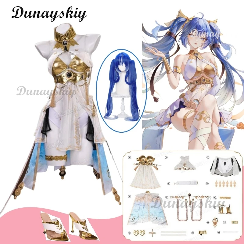 Iuno Cosplay Blue Double Ponytail Wig Full Set Wuthering Waves Game Headwear for Women Party Carnival Event Costume Accessory
Iuno Cosplay Blue Double Ponytail Wig Full Set Wuthering Waves Game Headwear for Women Party Carnival Event Costume Accessory