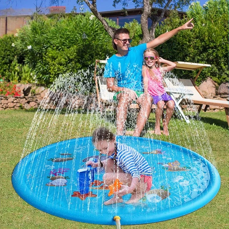 Camebust inflatable pvc water sprash mat outdoor water play sprinkler toy 59'
Camebust inflatable pvc water sprash mat outdoor water play sprinkler toy 59'