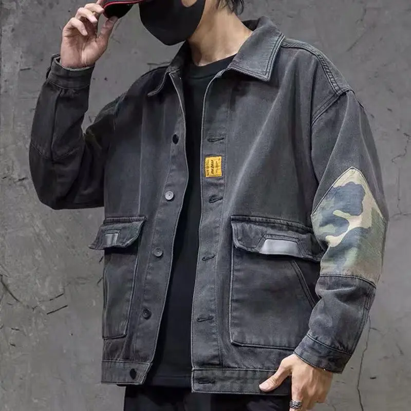 Spring Autumn 2025 Denim Jacket Men's Loose Trendy Brand Camouflage Tooling Jacket Large Size Fat Trend Versatile Autumn Top
Spring Autumn 2025 Denim Jacket Men's Loose Trendy Brand Camouflage Tooling Jacket Large Size Fat Trend Versatile Autumn Top