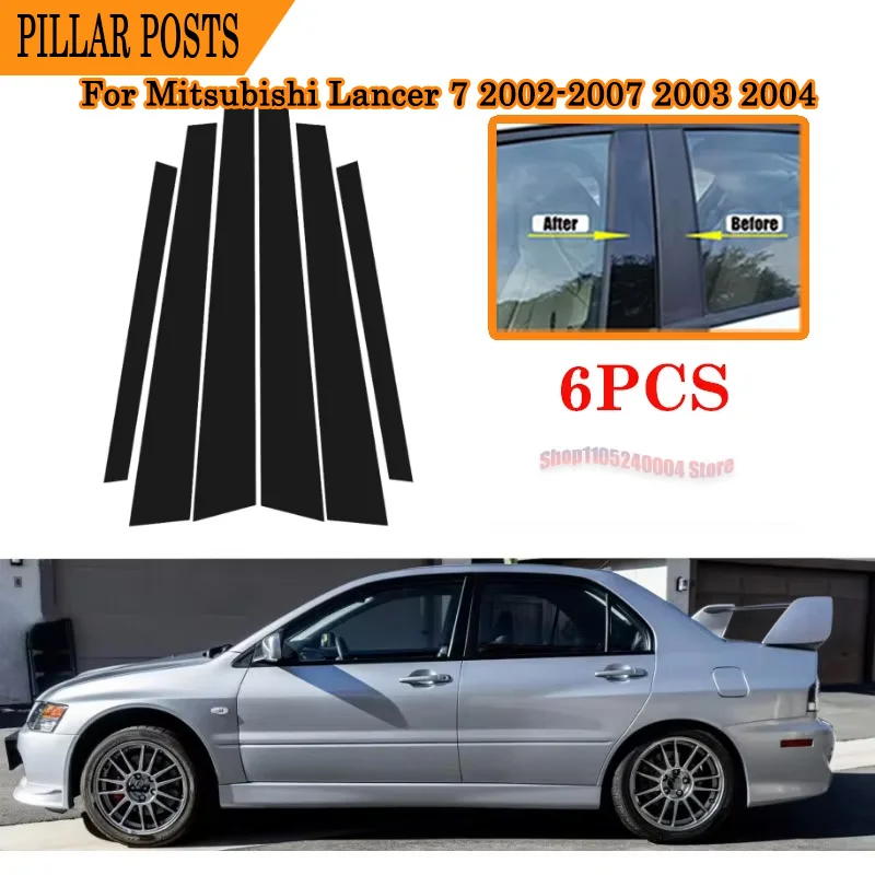 For Mitsubishi Lancer 7 2002-2007 6pcs Glossy Black Carbon Fiber Exterior Pillar Post Protective Cover Set OE Style
For Mitsubishi Lancer 7 2002-2007 6pcs Glossy Black Carbon Fiber Exterior Pillar Post Protective Cover Set OE Style