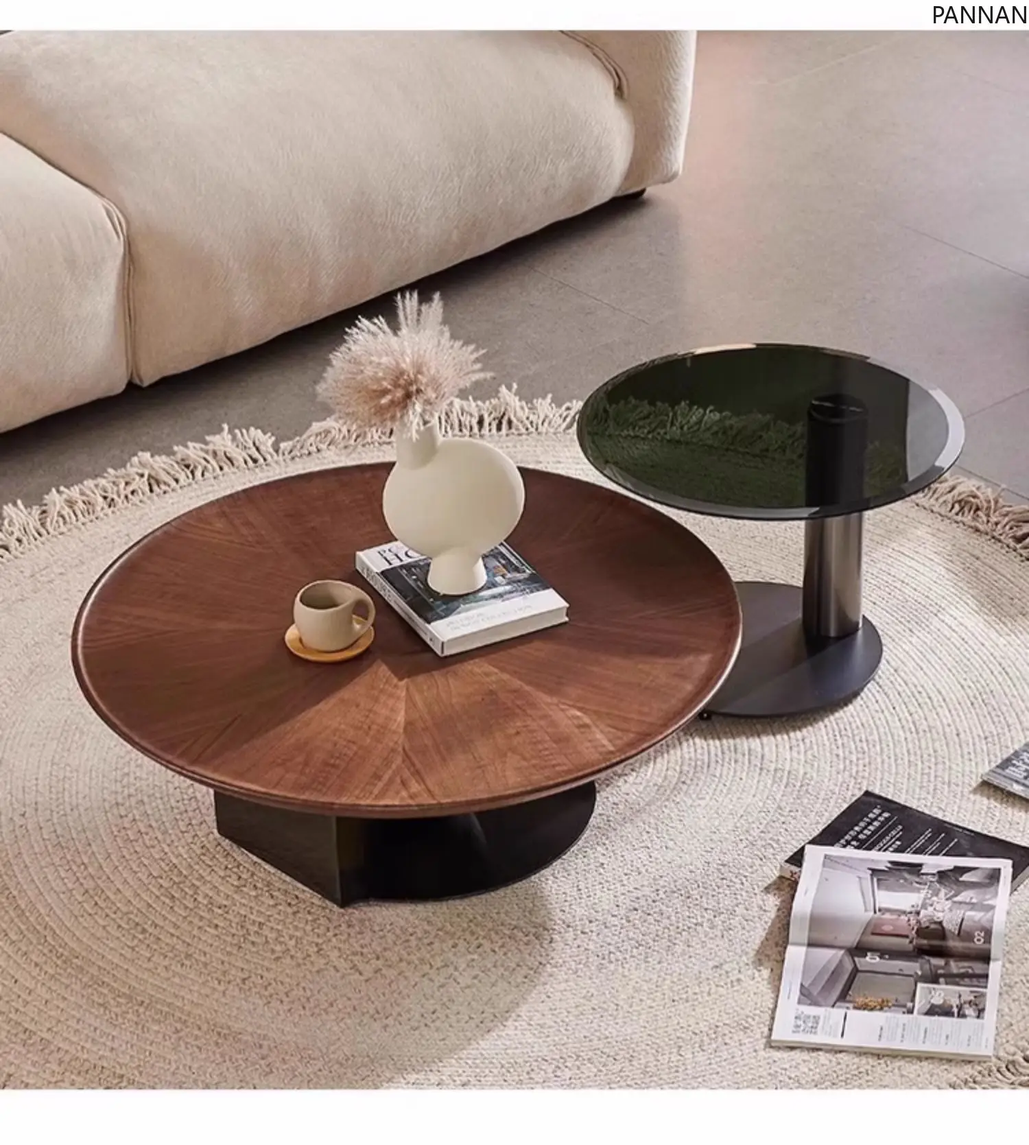 Italian minimalist round creative coffee table combination modern simple living room home side table
Italian minimalist round creative coffee table combination modern simple living room home side table