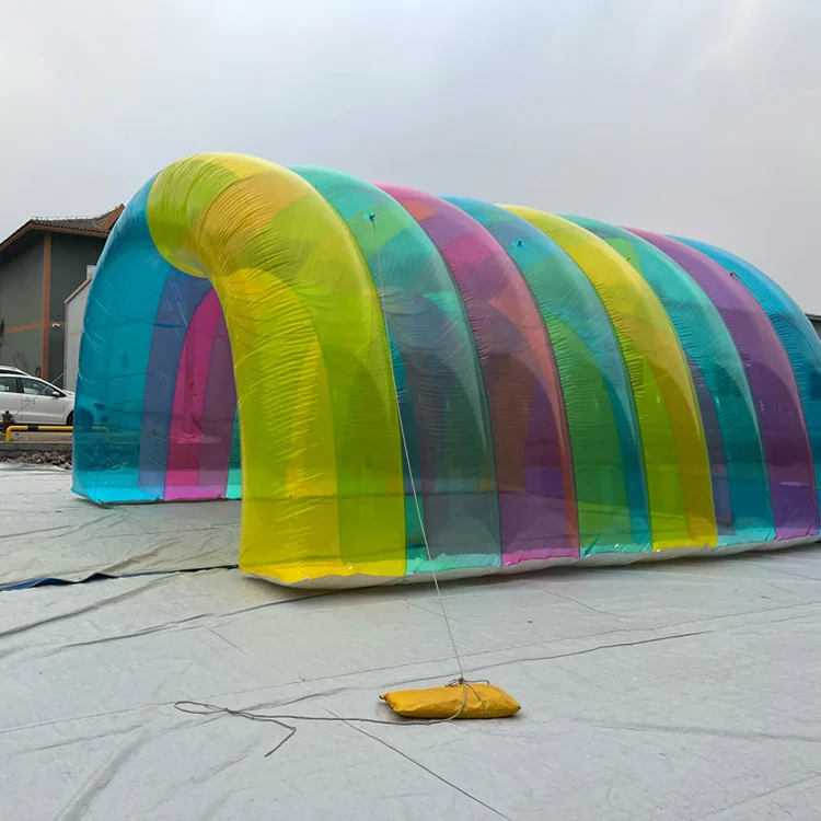 Custom 8m PVC Inflatable Transparent Football Tunnel Colorful Entertainment Park Entrance for Events
Custom 8m PVC Inflatable Transparent Football Tunnel Colorful Entertainment Park Entrance for Events