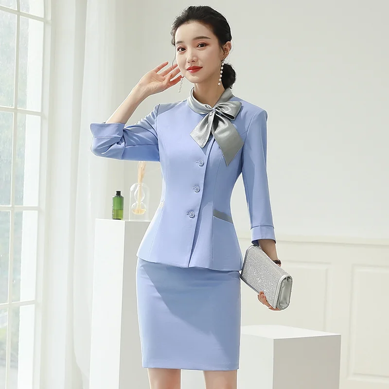 New Fashion Pink Blazer Women Business Two Pieces Set Suits Skirt And Jacket Sets Scarf Ladies Work Wear Office Uniform Styles
New Fashion Pink Blazer Women Business Two Pieces Set Suits Skirt And Jacket Sets Scarf Ladies Work Wear Office Uniform Styles