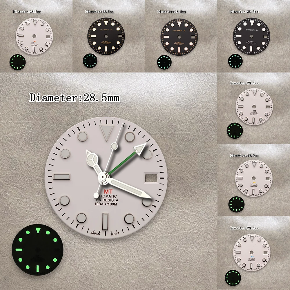  28.5mm S Logo white or Black GMT Dial Fit NH34 Movement Green Luminous High Quality Watch Modification Accessories
28.5mm S Logo white or Black GMT Dial Fit NH34 Movement Green Luminous High Quality Watch Modification Accessories