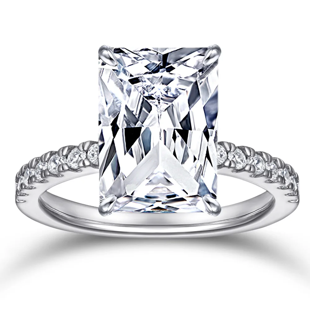 925 Sterling Silver Ring Women's New Princess Cut Diamond Ring Wedding Ring Moissanite Ring
925 Sterling Silver Ring Women's New Princess Cut Diamond Ring Wedding Ring Moissanite Ring
