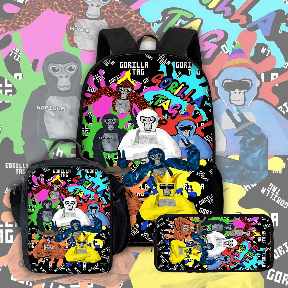 Cartoon Novelty Cool Gorilla tag Child School Backpack with Lunch Bags ,Pencil Bags ,School Bags for Boys Girls Best Gift
Cartoon Novelty Cool Gorilla tag Child School Backpack with Lunch Bags ,Pencil Bags ,School Bags for Boys Girls Best Gift