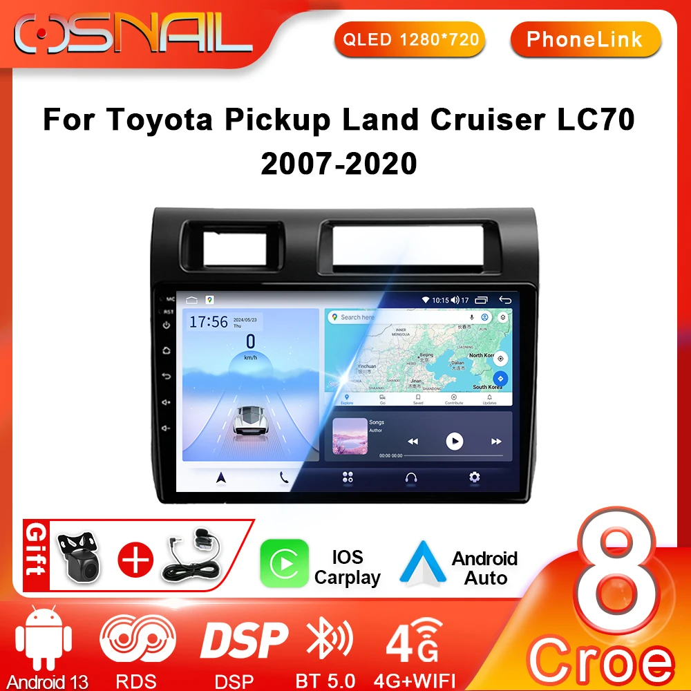 Беспроводная Автомагнитола CarPlay Android 13 для Toyota Land Cruiser LC 70 серии 2007-2020, Автомобильный мультимедийный плеер с GPS-навигацией BT
Беспроводная Автомагнитола CarPlay Android 13 для Toyota Land Cruiser LC 70 серии 2007-2020, Автомобильный мультимедийный плеер с GPS-навигацией BT