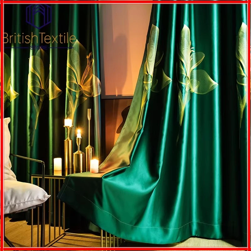 European Embroider Luxury Curtains for Living Room Blackout Bedroom Dining Lily Custom Tulle Sheer Window Drape Green Cortinas
European Embroider Luxury Curtains for Living Room Blackout Bedroom Dining Lily Custom Tulle Sheer Window Drape Green Cortinas