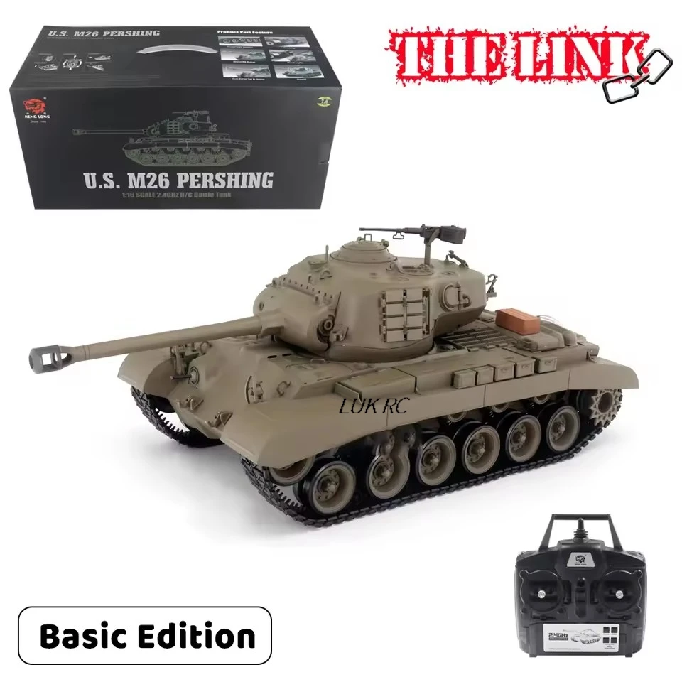2.4Ghz Henglong 1/16 Scale 7.0 Plastic Ver M26 Pershing RTR RC Tank Model 3838 Outdoor Tools Toys Radio Machine Sound Light
2.4Ghz Henglong 1/16 Scale 7.0 Plastic Ver M26 Pershing RTR RC Tank Model 3838 Outdoor Tools Toys Radio Machine Sound Light