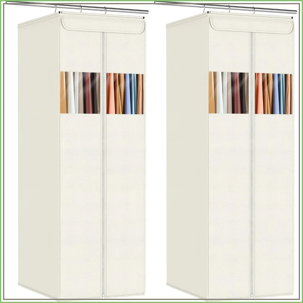 Clear Garment Bags for Hanging Clothes 54" Large Hanging Garment Bag for Closet Storage with Clear Window, Space Saving, for Suits Coats Dresses, 2-Pack
Clear Garment Bags for Hanging Clothes 54" Large Hanging Garment Bag for Closet Storage with Clear Window, Space Saving, for Suits Coats Dresses, 2-Pack