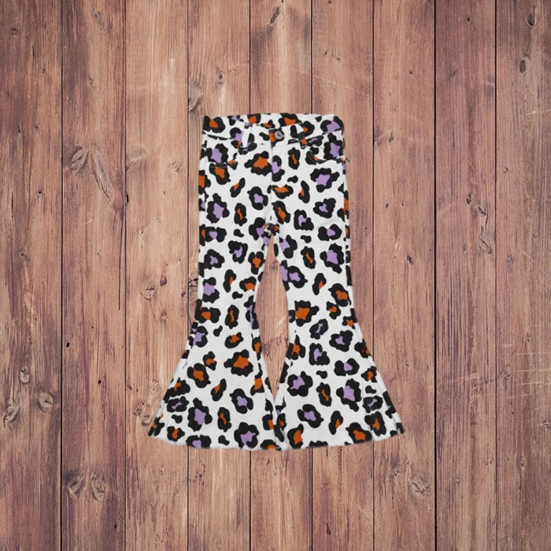 P0470 Girls Orange Purple Leopard Print Denim Trousers Children's Fashion Pants Unique Animal Print Long Trousers for Girls
P0470 Girls Orange Purple Leopard Print Denim Trousers Children's Fashion Pants Unique Animal Print Long Trousers for Girls