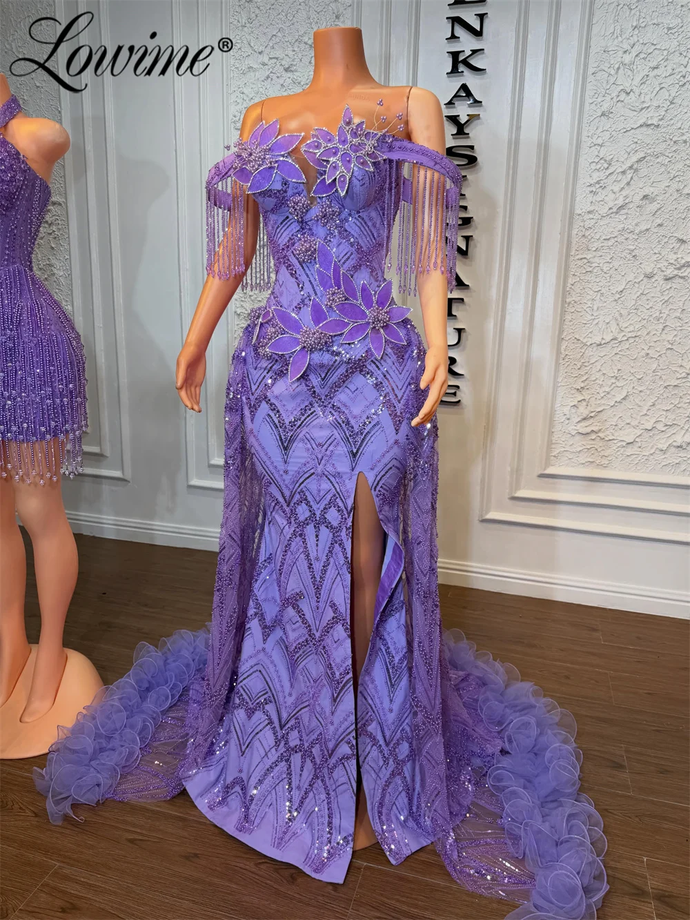 Lavender Mermaid Evening Dresses Beading Tassels Crystal Wedding Party Gowns 2026 Luxurious Purple Floral Prom Dress Customized
Lavender Mermaid Evening Dresses Beading Tassels Crystal Wedding Party Gowns 2026 Luxurious Purple Floral Prom Dress Customized