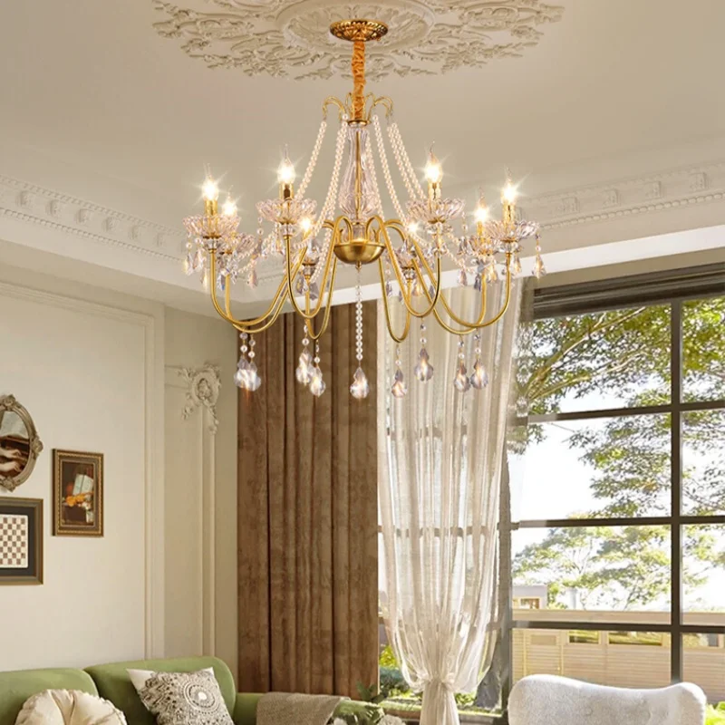 Nordic Modern French Lamp Luxury Crystal Chandelier Living Room Dining Room Lamp Luxury Villa Crystal Candle Chandelier
Nordic Modern French Lamp Luxury Crystal Chandelier Living Room Dining Room Lamp Luxury Villa Crystal Candle Chandelier