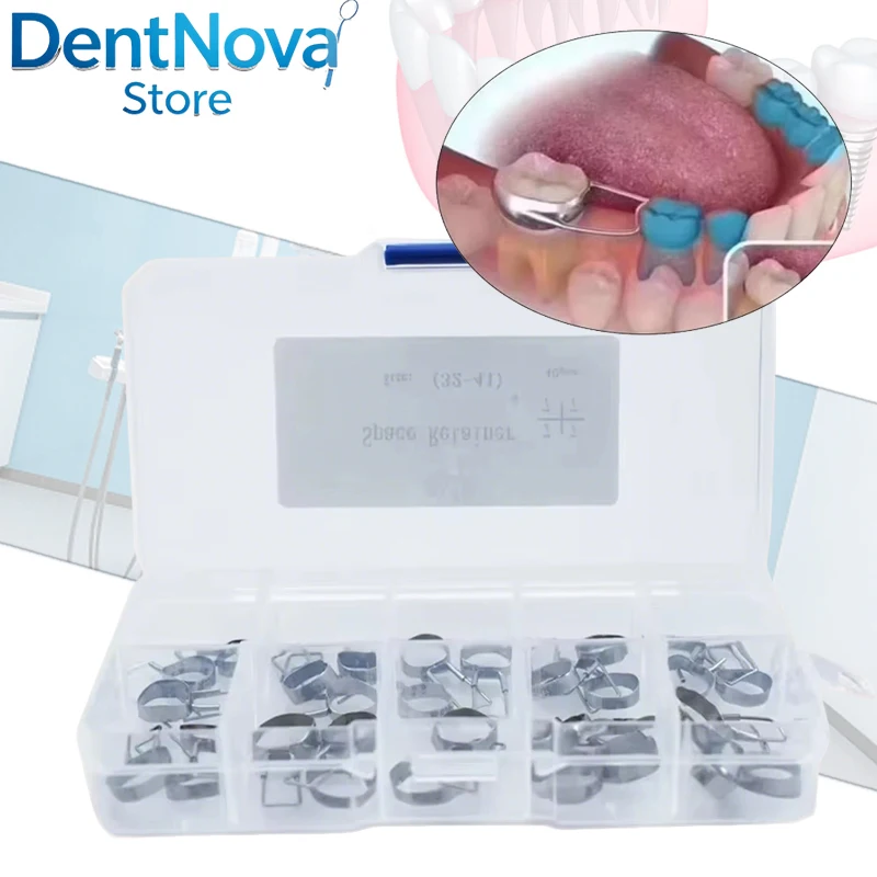 Dental Gap Retainer Bands 40Pcs Orthodontic Space Maintainer for Children Molar Gap Closing 2nd 32#-41# Size Braces Accessory
Dental Gap Retainer Bands 40Pcs Orthodontic Space Maintainer for Children Molar Gap Closing 2nd 32#-41# Size Braces Accessory