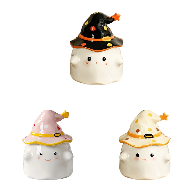 Ghost Coffee Cup, Cute Ghost Face Cup With Witch Hat Lid, Novelty Halloween Ceramic Tea Cup, For Halloween
Ghost Coffee Cup, Cute Ghost Face Cup With Witch Hat Lid, Novelty Halloween Ceramic Tea Cup, For Halloween