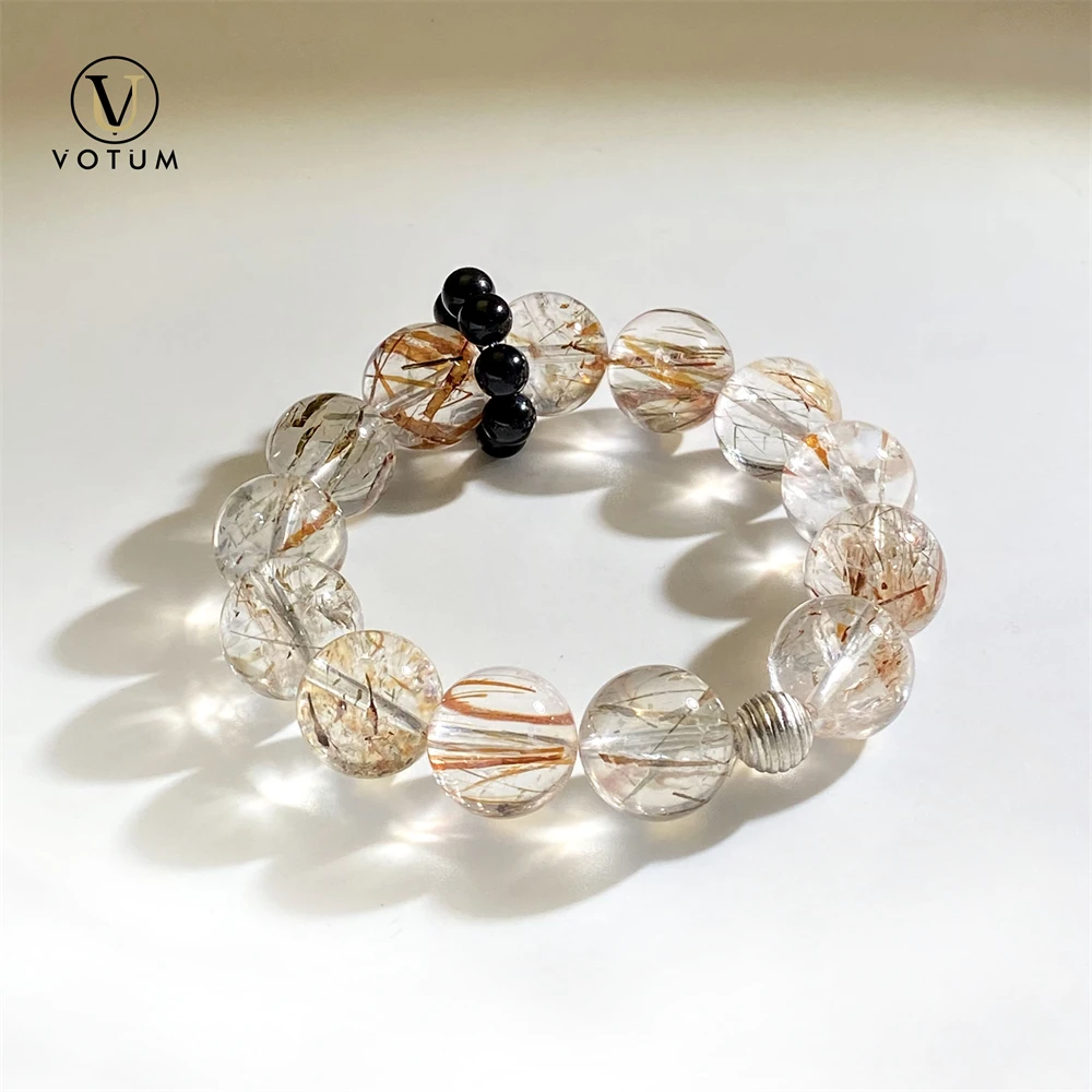 Votum Natural Black Gold Super Seven Rutilated Quartz Bracelet for Women Tourmaline Protection Crystal Healing Bracelets Jewelry
Votum Natural Black Gold Super Seven Rutilated Quartz Bracelet for Women Tourmaline Protection Crystal Healing Bracelets Jewelry