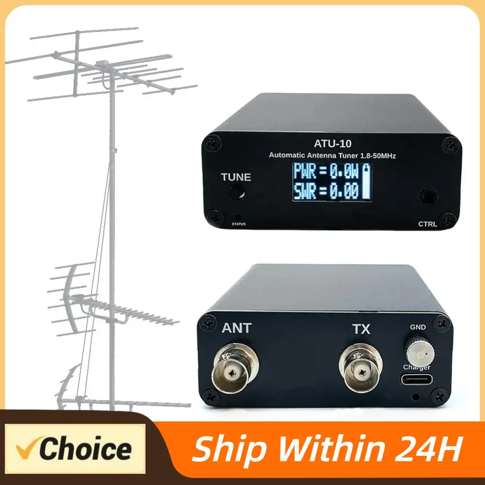 ATU-10 QRP Antenna Tuner 1-15W Automatic Antenna Tuner 1.8-50MHz 0.91 Inch OLED Display
ATU-10 QRP Antenna Tuner 1-15W Automatic Antenna Tuner 1.8-50MHz 0.91 Inch OLED Display