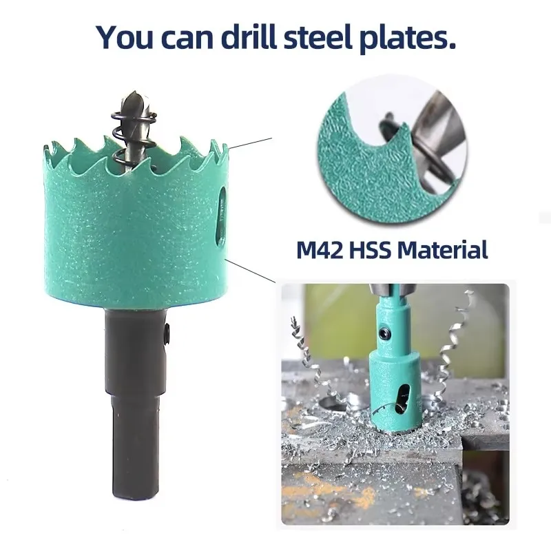 1 Pc Bimetal Wood Hole Saw Drill Bit HSS Steel New M42 Core Hole Saw Suitable For Downlight Plasterboard Opening
1 Pc Bimetal Wood Hole Saw Drill Bit HSS Steel New M42 Core Hole Saw Suitable For Downlight Plasterboard Opening
