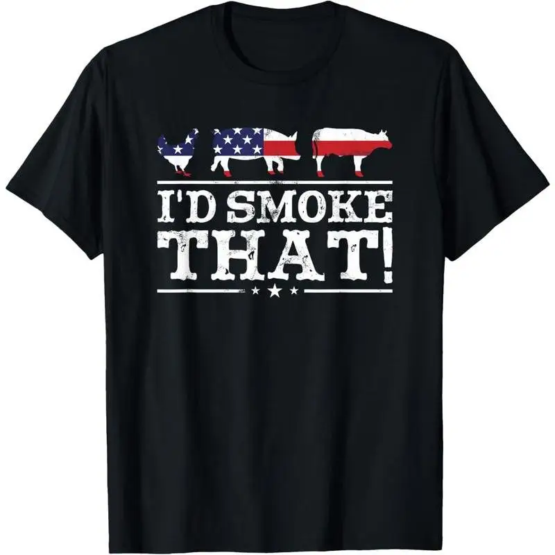 I'd Smoke That Meat Pitmaster Grill Pattern Tops for Unisex Funny BBQ Graphic Tees Short Sleeve Casual T Shirts
I'd Smoke That Meat Pitmaster Grill Pattern Tops for Unisex Funny BBQ Graphic Tees Short Sleeve Casual T Shirts