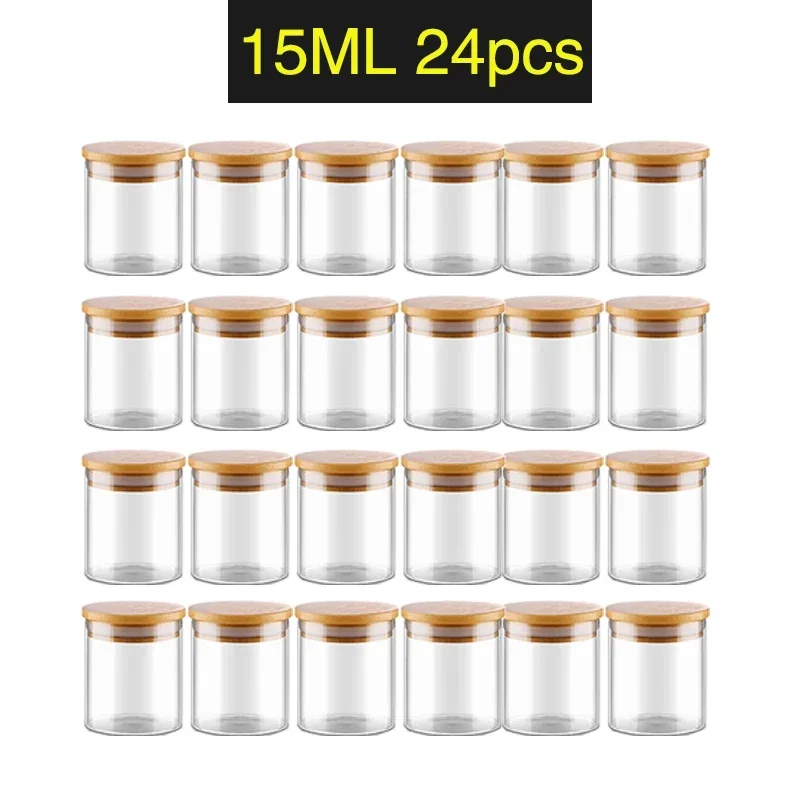 5/10/12/20/24pcs Transparent Glass Bottles Jars Vials Terrarium With Bamboo Lids For Art Crafts Wedding Favors 30*40mm 15ml
5/10/12/20/24pcs Transparent Glass Bottles Jars Vials Terrarium With Bamboo Lids For Art Crafts Wedding Favors 30*40mm 15ml