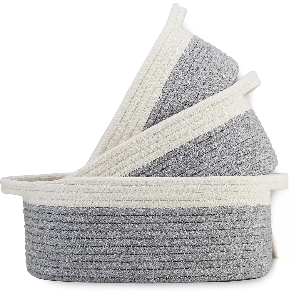 3pcs Rope Woven Baskets for Storage Shelf,Nursery, Gift, Baby Shower, Pets Cat Dog Bins | Small Basket for Organizing
3pcs Rope Woven Baskets for Storage Shelf,Nursery, Gift, Baby Shower, Pets Cat Dog Bins | Small Basket for Organizing