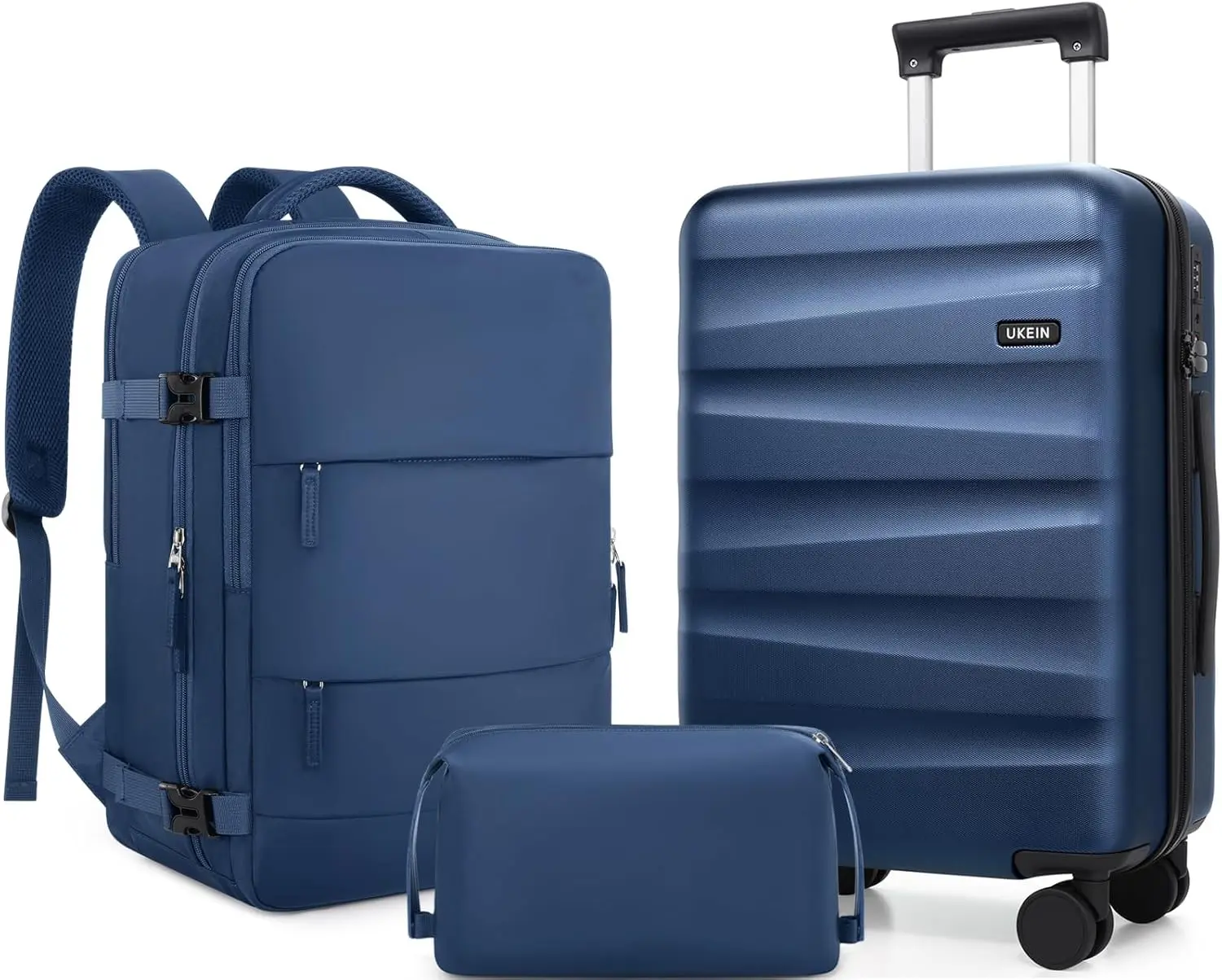 Polycarbonate Carry-On Luggage Set with Spinner Wheels, TSA Lock, Airline Approved - 3-Piece Hardshell Suitcase
Polycarbonate Carry-On Luggage Set with Spinner Wheels, TSA Lock, Airline Approved - 3-Piece Hardshell Suitcase