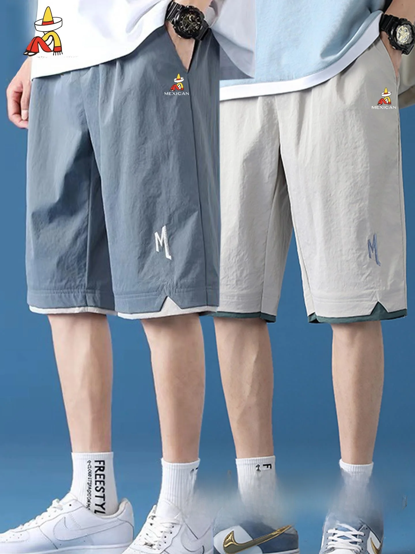 Loose Fit Sports orts for Men Summer Trendy Brand Lightweight Casual Five-Quarter Length Beach Pants Youth Active Sle
Loose Fit Sports orts for Men Summer Trendy Brand Lightweight Casual Five-Quarter Length Beach Pants Youth Active Sle